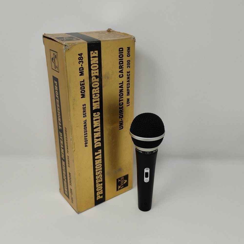 VANCO MD-384 Unidirectional Dynamic Cardioid Microphone Japan Pre-Owned Not Used - Picture 13 of 13